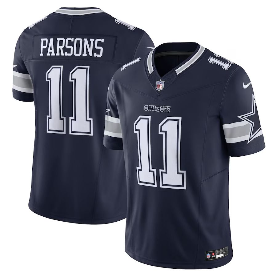 Men Dallas Cowboys 11 Micah Parsons Nike Navy Vapor F.U.S.E. Limited NFL Jersey